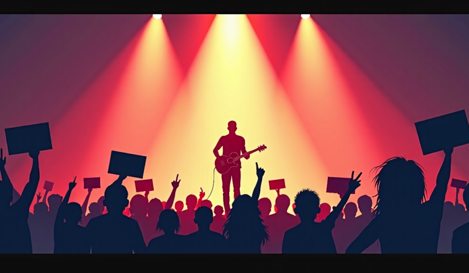 Macklemore Removed from Ed Sheeran’s Tour After Controversial Remarks — AI-generated editorial illustration