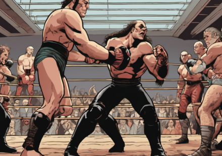 Wyatt Sicks Returns to Face Gangrel & The Righteous for BRCW Titles — AI-generated editorial illustration