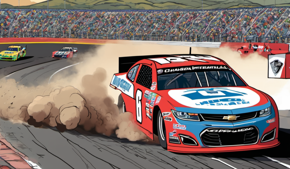 Kyle Larson’s Gateway Win Narrows Chase Gap, Puts Him in Hot Seat — AI-generated editorial illustration