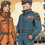Father‑Daughter Pilots Cross Paths Over Air Traffic Control — AI-generated editorial illustration