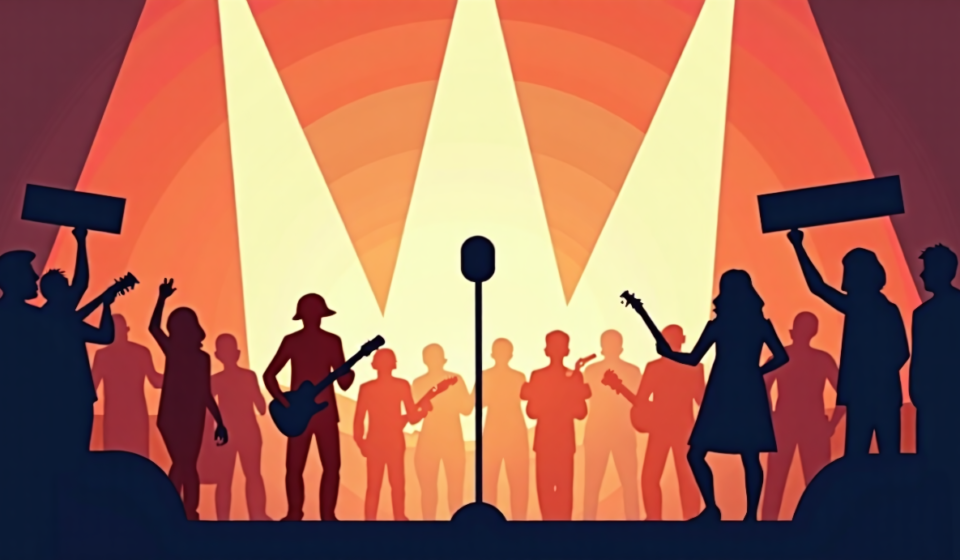 Ed Sheeran Responds After Macklemore Dropped From Tour — AI-generated editorial illustration