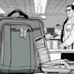 Traveler Taped Knife in Carry‑On to Avoid $100 Baggage Fee — AI-generated editorial illustration