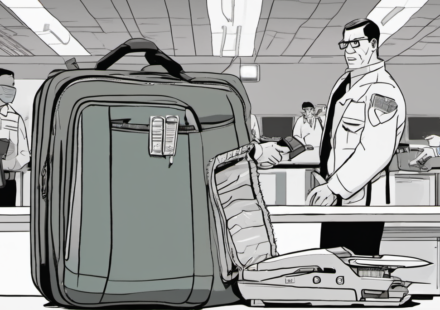 Traveler Taped Knife in Carry‑On to Avoid $100 Baggage Fee — AI-generated editorial illustration