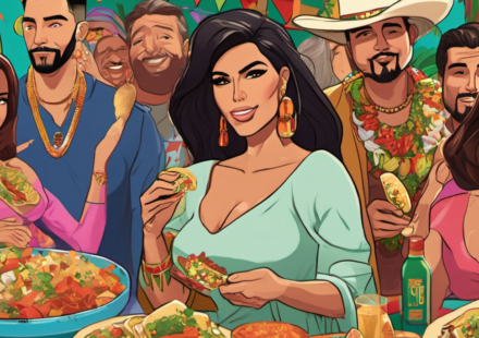 Celebrity Taco Tuesday: Kim, Maluma, Eva & More Celebrate in Flavorful Fashion — AI-generated editorial illustration