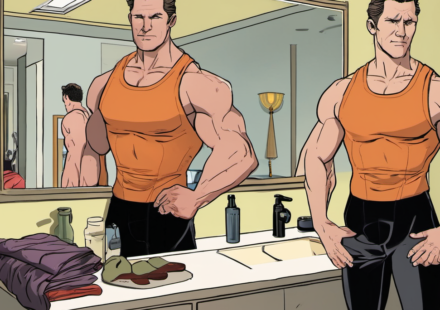 Canadian Heartthrob Paul Flexes Abs in Mirror Selfie, Fans Go Wild — AI-generated editorial illustration