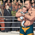 Rob Van Dam Reflects on Fatherhood and the Evolution of Modern Wrestling — AI-generated editorial illustration