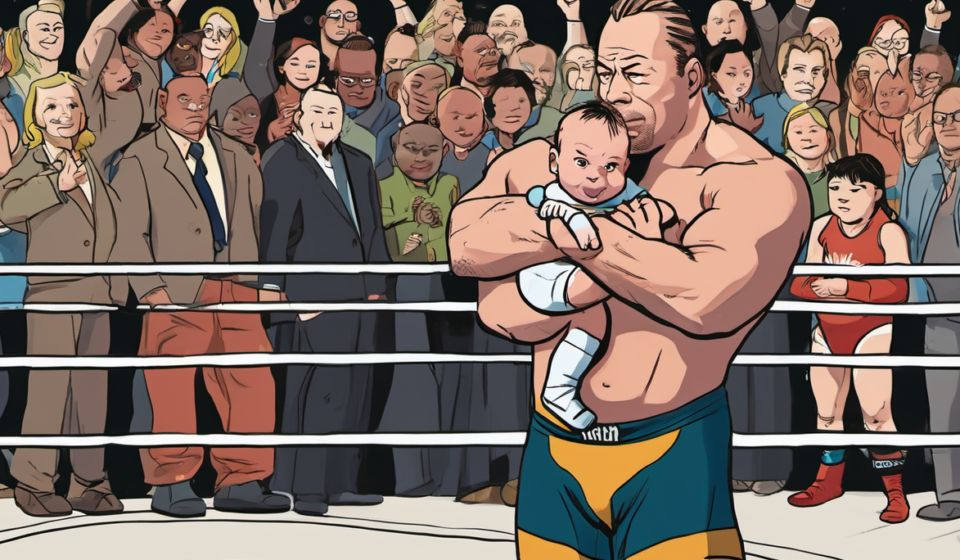 Rob Van Dam Reflects on Fatherhood and the Evolution of Modern Wrestling — AI-generated editorial illustration