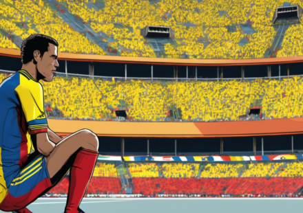 James Rodríguez Announces Retirement from Colombia After 15 Years — AI-generated editorial illustration