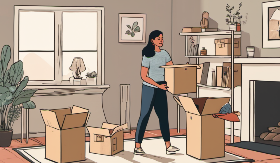 Victoria Lee Robinson Packs Up After Leaving Tom Sandoval’s Home — AI-generated editorial illustration
