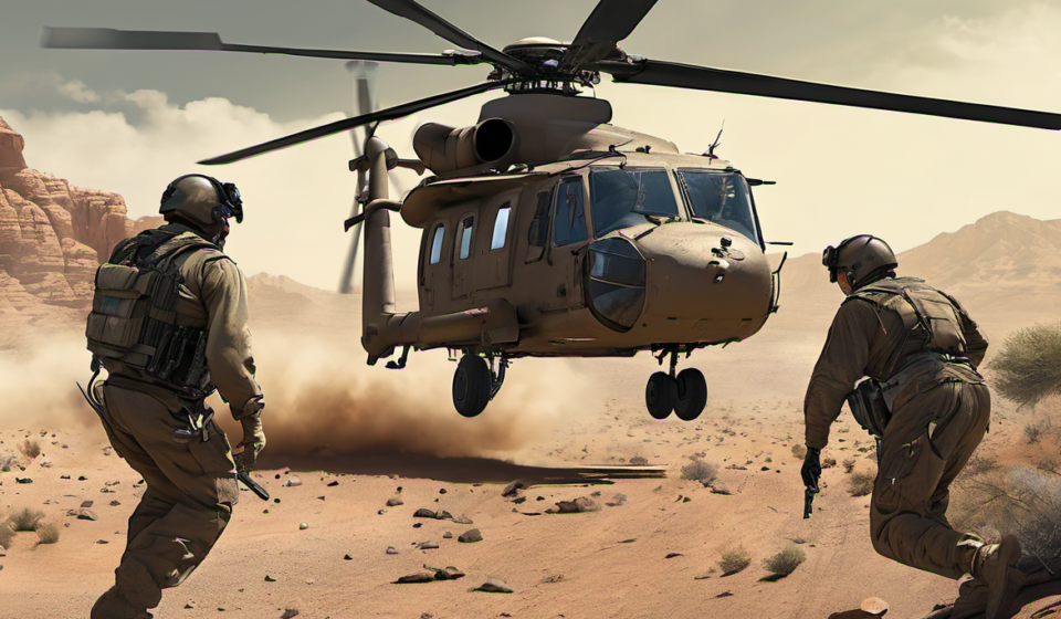 US Forces Execute High‑Risk Rescue of Injured F‑15 Crewman Inside Iran — AI-generated editorial illustration
