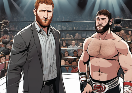 Sami Zayn Defends His Champion Look Amid Criticism — AI-generated editorial illustration