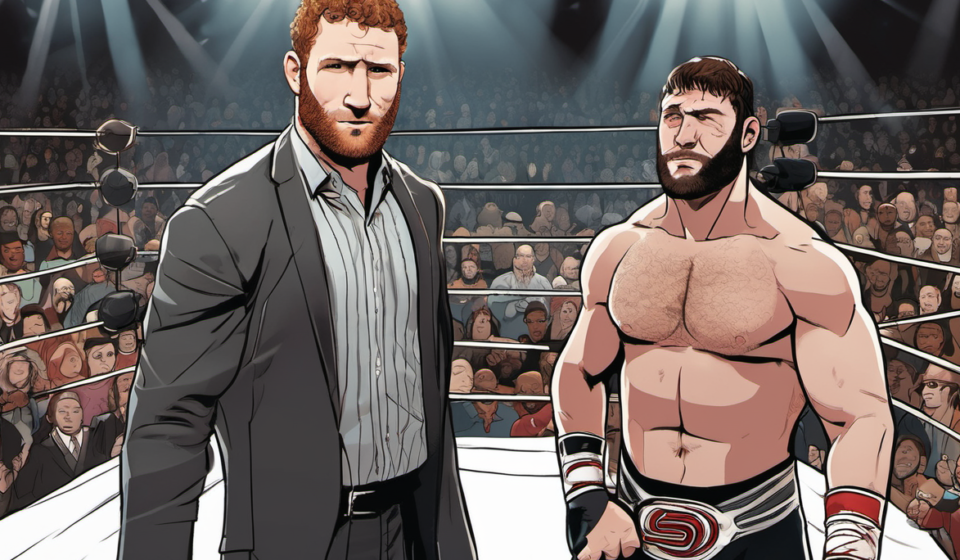 Sami Zayn Defends His Champion Look Amid Criticism — AI-generated editorial illustration
