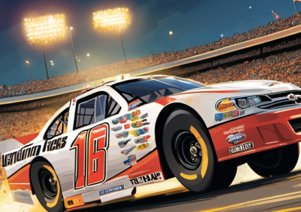 Kyle Larson Favored to Win Bristol Night Race as Chase Battle Intensifies — AI-generated editorial illustration