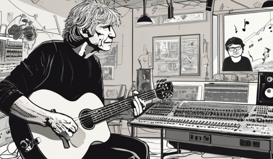 Roger Waters Fires Back at Ed Sheeran Over Macklemore Tour Exit — AI-generated editorial illustration