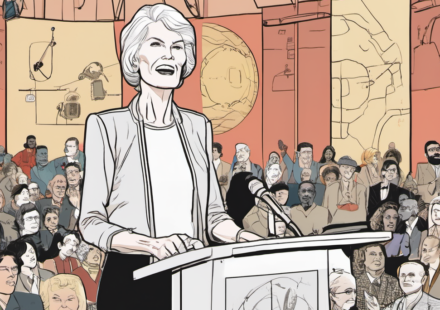Maye Musk Praises Elon’s Vision While Highlighting Public Backlash — AI-generated editorial illustration