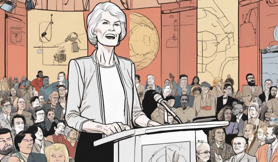 Maye Musk Praises Elon’s Vision While Highlighting Public Backlash — AI-generated editorial illustration