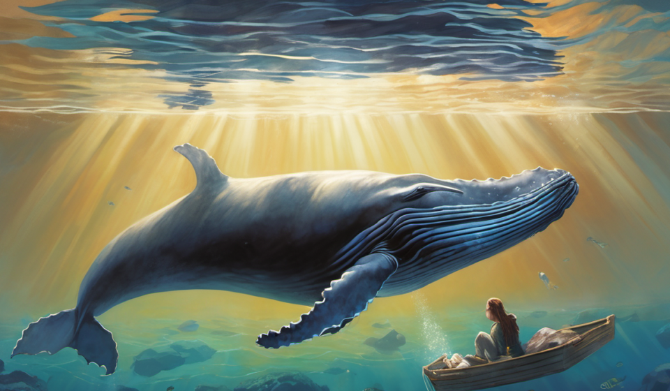 Humpback Whale’s Touching Tribute to a Dead Calf Revealed in Rare Footage — AI-generated editorial illustration
