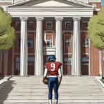 Trinidad Chambliss’s Gamble: Staying at Ole Miss Over a Pro Career — AI-generated editorial illustration