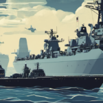 AI Tools Aid Adversaries in Targeting U.S. Naval Forces — AI-generated editorial illustration