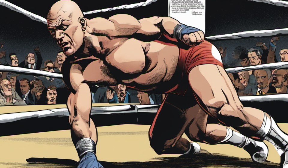 Ricky Saints Confesses His Wrestling Weakness — AI-generated editorial illustration