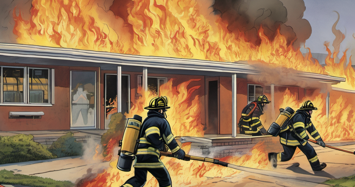 First Responders Rush to Flame‑Engulfed Florida Motel, Saving Lives — AI-generated editorial illustration