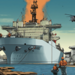Coast Guard, FBI Board Oil Tanker Amid Iran Cyber‑Hack Claims — AI-generated editorial illustration