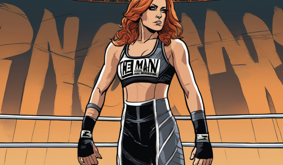Becky Lynch Reveals Why She Calls Herself “The Man” — AI-generated editorial illustration