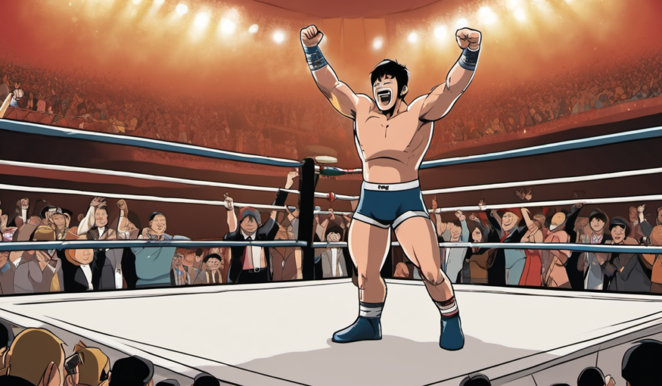 Kaito Kiyomiya Dominates N-1, Naito Addresses AMAKUSA’s Injury — AI-generated editorial illustration