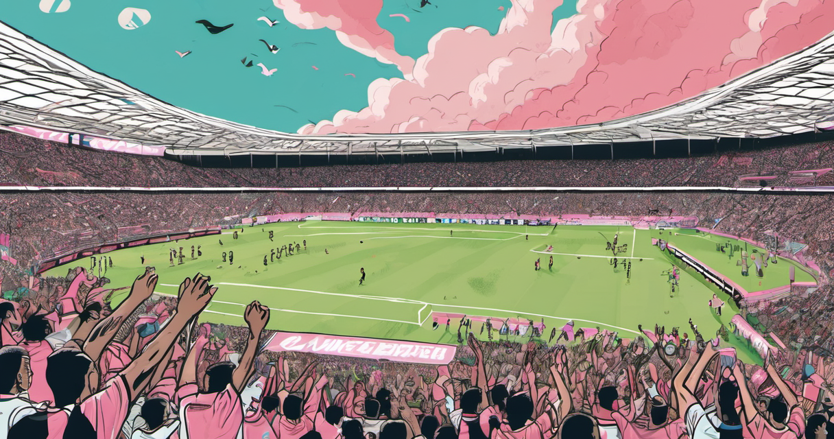 Messi Nets 100th Inter Miami Goal as Cazadores Fall 2-0 in Campeones Cup — AI-generated editorial illustration