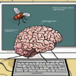 How a Fruit Fly Brain Became a Creative Partner for Wired — AI-generated editorial illustration