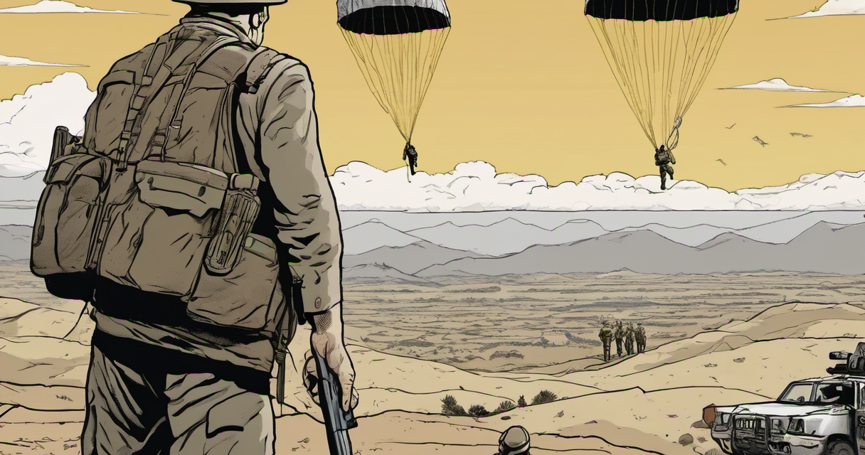 Veteran Honors Late Paratrooper Who Aided Fox Reporter and Afghan Refugees — AI-generated editorial illustration