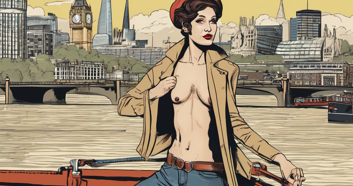 Charli XCX Strips Down for Playboy on the Thames — AI-generated editorial illustration