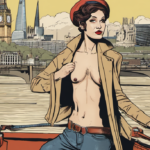 Charli XCX Strips Down for Playboy on the Thames — AI-generated editorial illustration