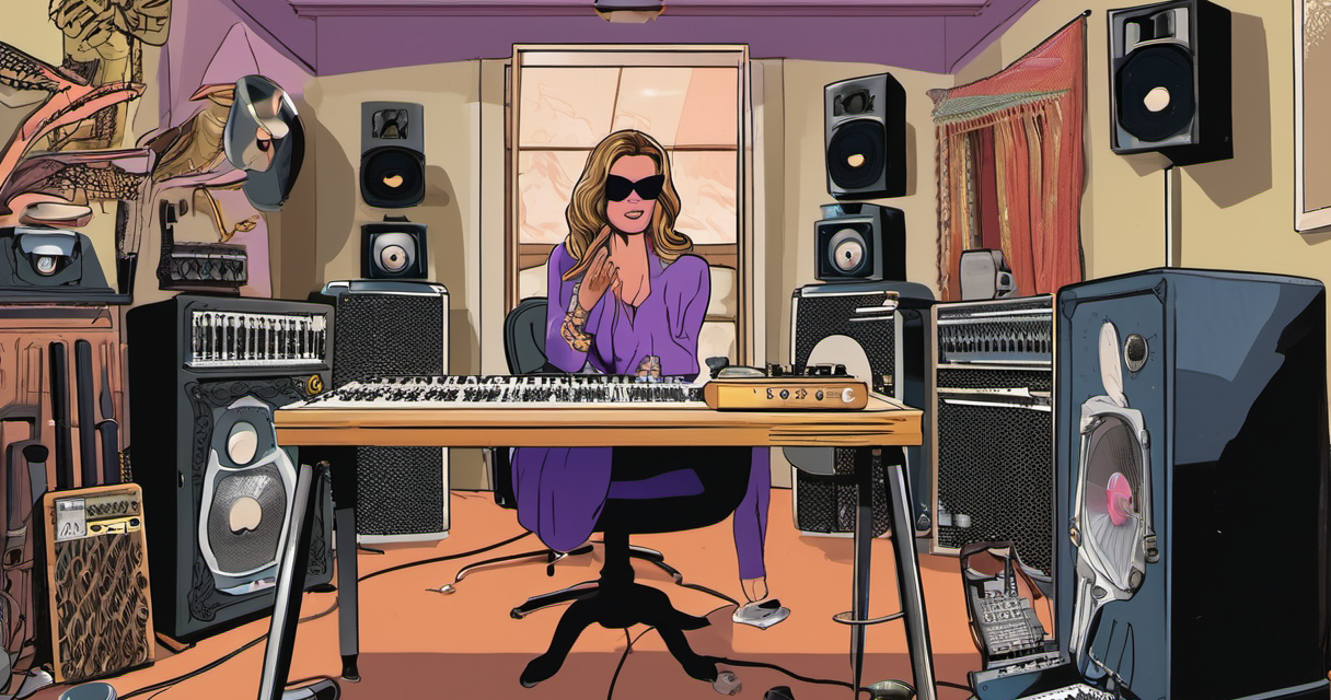 Carmen Electra Returns to Studio, Reviving Her Music Career — AI-generated editorial illustration