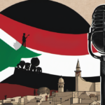 Macklemore Donates $1 Million from Ed Sheeran Tour to Palestinian Relief — AI-generated editorial illustration