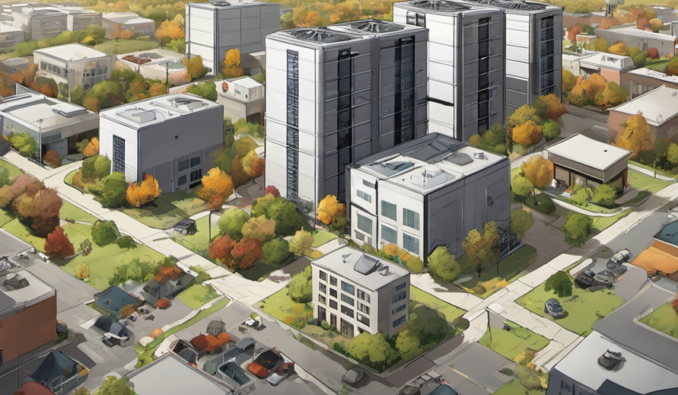 Data Centers Cut Homeowners’ Property Taxes in Loudoun County — AI-generated editorial illustration