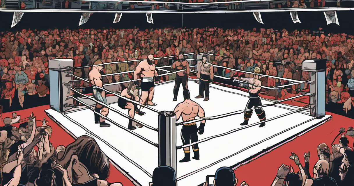 AEW Dynamite Highlights: Adam Copeland’s Tag Team Showdown & Stokely’s Surprise Entrance — AI-generated editorial illustration