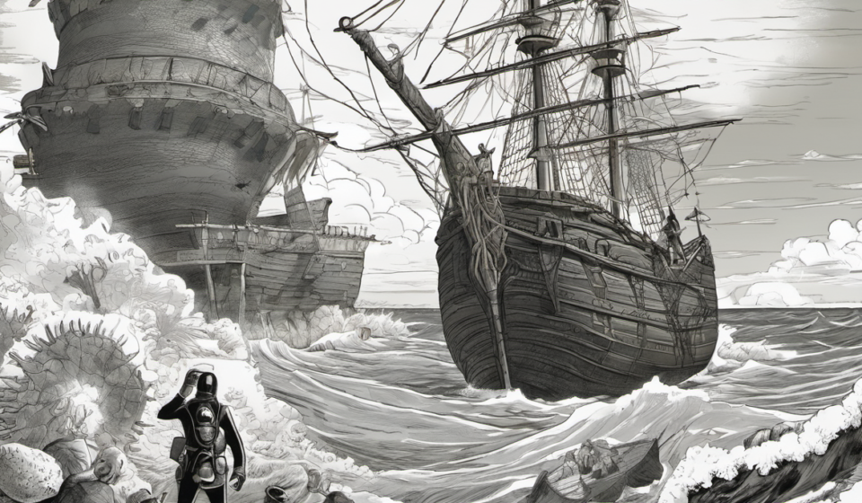 Copper Ingots Unearthed from 400‑Year‑Old Atocha Wreck — AI-generated editorial illustration