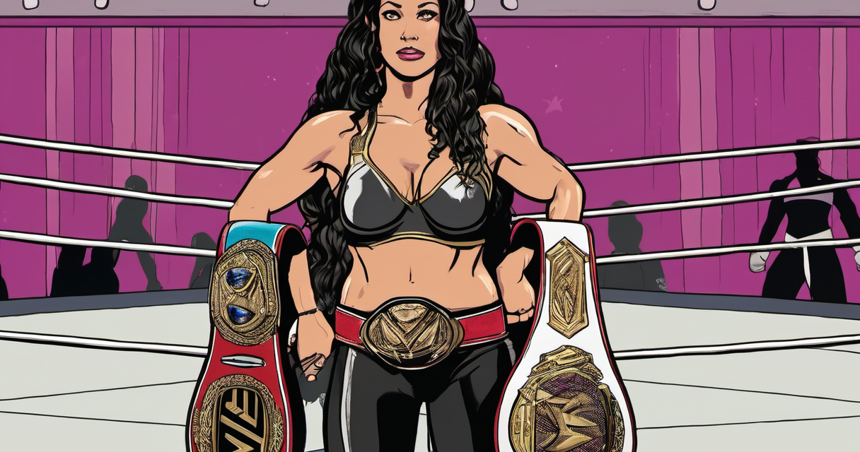 Sirena Veil Claims NWA Women’s TV Title on Powerrr — AI-generated editorial illustration