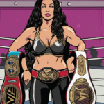 Sirena Veil Claims NWA Women’s TV Title on Powerrr — AI-generated editorial illustration
