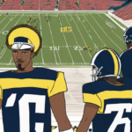 Baker Mayfield Wears Michigan Jersey at Bucs Practice After Oklahoma Loss — AI-generated editorial illustration