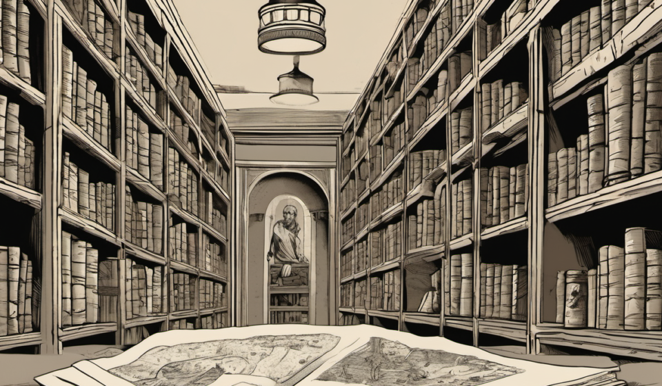 Ancient Odyssey Fragment Unearthed Inside 1,700‑Year‑Old Library Book — AI-generated editorial illustration