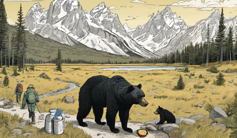 Grand Teton Park Euthanizes Bear After Visitor Missteps — AI-generated editorial illustration