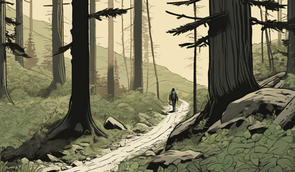 Missing Hiker’s Body Found in Olympic Park After Key Clue Leads Search — AI-generated editorial illustration