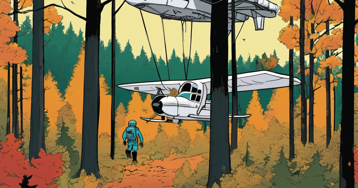 F‑16‑Like Plane Crashes in Michigan; Shelter‑In‑Place Order Issued — AI-generated editorial illustration