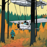 F‑16‑Like Plane Crashes in Michigan; Shelter‑In‑Place Order Issued — AI-generated editorial illustration