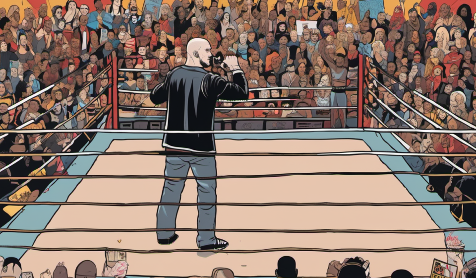 Baron Corbin Urges WWE Fans to Boycott Lil Yachty’s Music — AI-generated editorial illustration