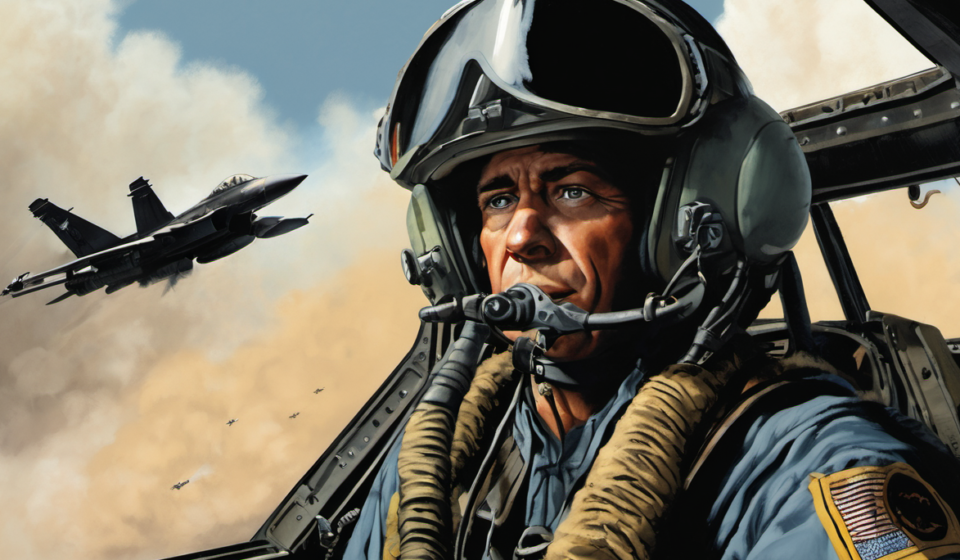 Texas Air Guard Pilot Ejects Before F‑16 Crash Near Michigan — AI-generated editorial illustration