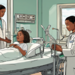 Twin Sisters Face Each Other After 24‑Hour Separation Surgery — AI-generated editorial illustration