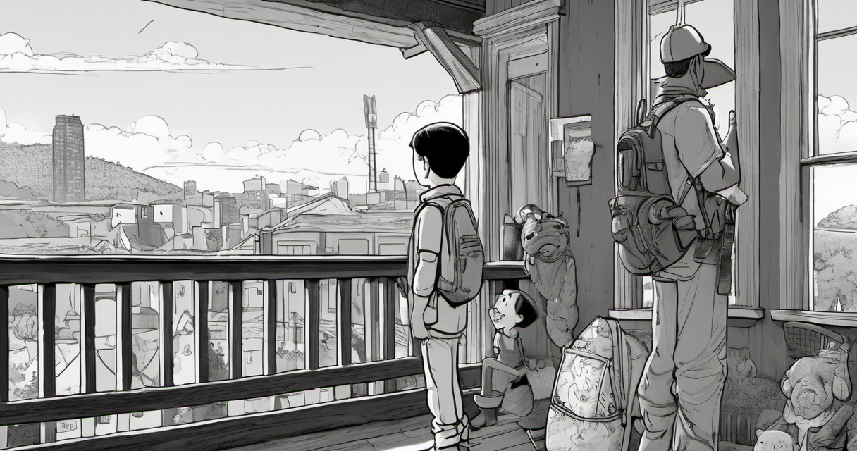 A Kid’s Run‑Away Attempt Highlights the Reality of the World — AI-generated editorial illustration